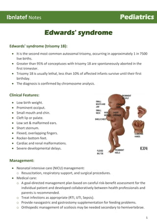 A Comprehensive Overview of Edwards Syndrome: Risks and Complications A Comprehensive Overview of Edwards Syndrome: Risks and Complications