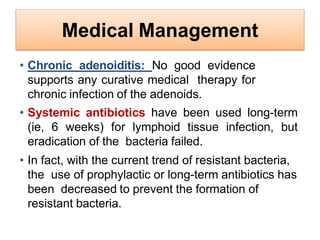 Management of Adenoiditis