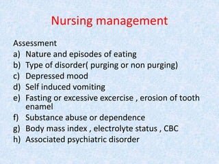 Nursing Considerations for Anorexia Nervosa
