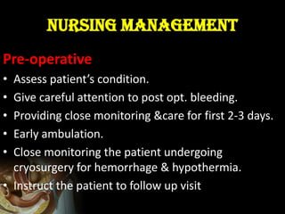 Nursing Considerations for Cervical Cancer Nursing Considerations for Cervical Cancer