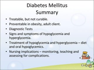 Nursing Considerations for Diabetes Mellitus