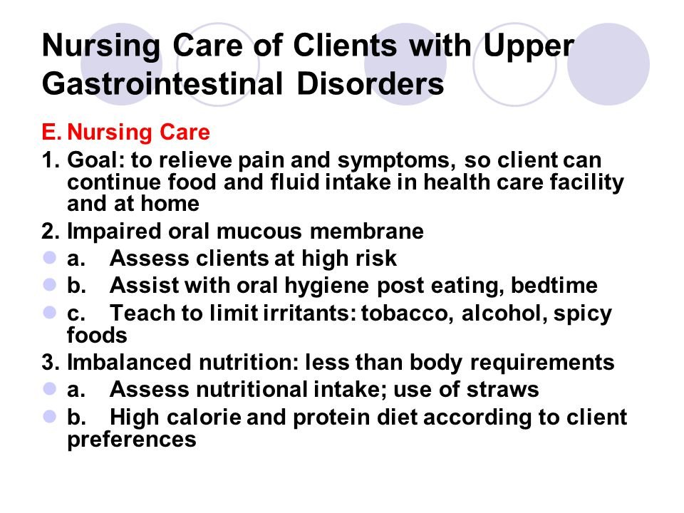 Nursing Considerations for Digestive Disorders