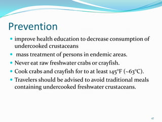 Nursing Considerations for Paragonimiasis