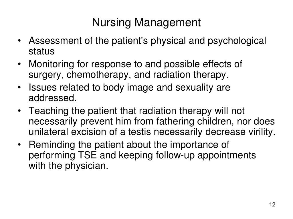 Nursing Considerations for Testicular Cancer